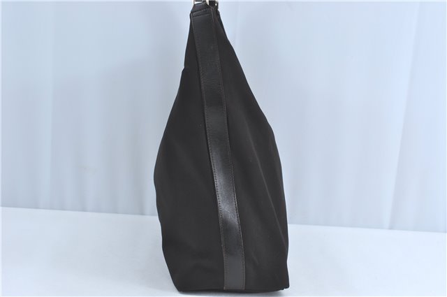 Authentic GUCCI Shoulder Hand Bag Purse Nylon Leather Brown  J0775