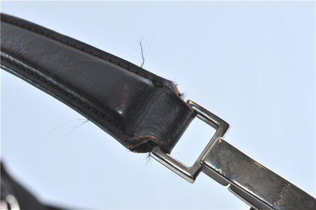 Authentic GUCCI Shoulder Hand Bag Purse Nylon Leather Brown  J0775