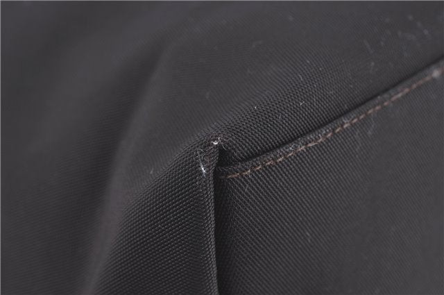 Authentic GUCCI Shoulder Hand Bag Purse Nylon Leather Brown  J0775