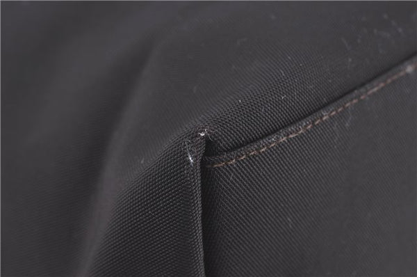 Authentic GUCCI Shoulder Hand Bag Purse Nylon Leather Brown  J0775