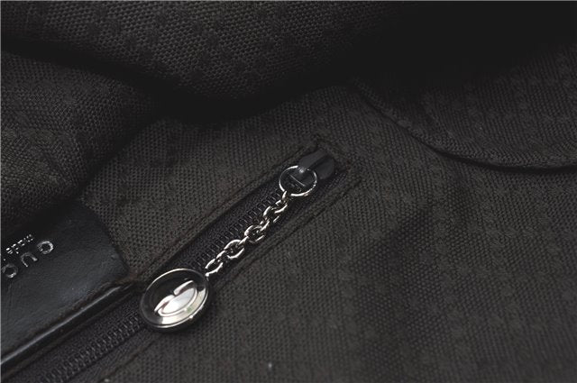 Authentic GUCCI Shoulder Hand Bag Purse Nylon Leather Brown  J0775