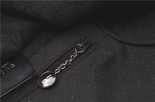 Authentic GUCCI Shoulder Hand Bag Purse Nylon Leather Brown  J0775