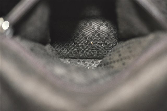 Authentic GUCCI Shoulder Hand Bag Purse Nylon Leather Brown  J0775