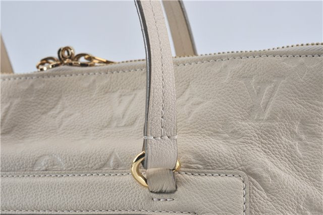 Auth Louis Vuitton Monogram Empreinte Lumineuse PM Tote Bag M93411 White J0778