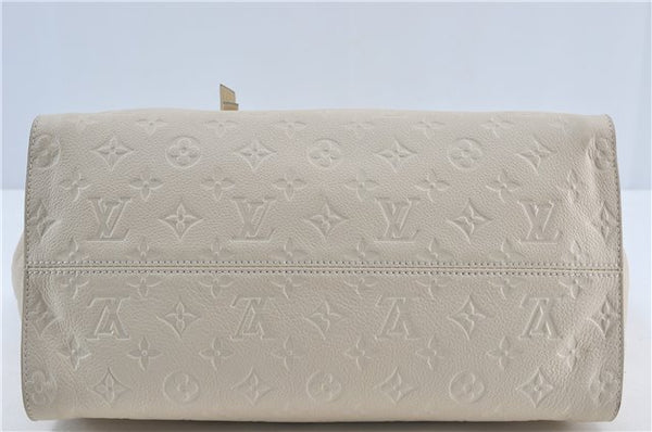Auth Louis Vuitton Monogram Empreinte Lumineuse PM Tote Bag M93411 White J0778