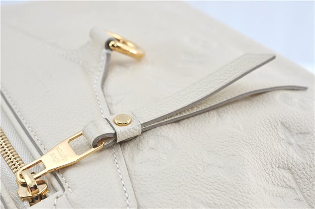Auth Louis Vuitton Monogram Empreinte Lumineuse PM Tote Bag M93411 White J0778