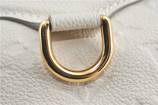 Auth Louis Vuitton Monogram Empreinte Lumineuse PM Tote Bag M93411 White J0778