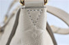 Auth Louis Vuitton Monogram Empreinte Lumineuse PM Tote Bag M93411 White J0778