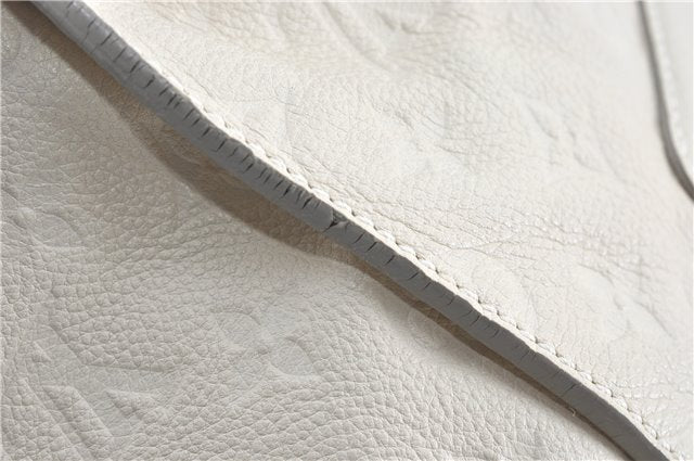 Auth Louis Vuitton Monogram Empreinte Lumineuse PM Tote Bag M93411 White J0778