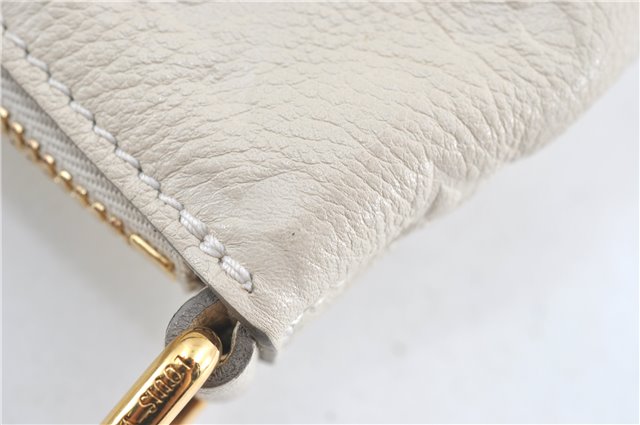 Auth Louis Vuitton Monogram Empreinte Lumineuse PM Tote Bag M93411 White J0778