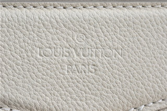 Auth Louis Vuitton Monogram Empreinte Lumineuse PM Tote Bag M93411 White J0778