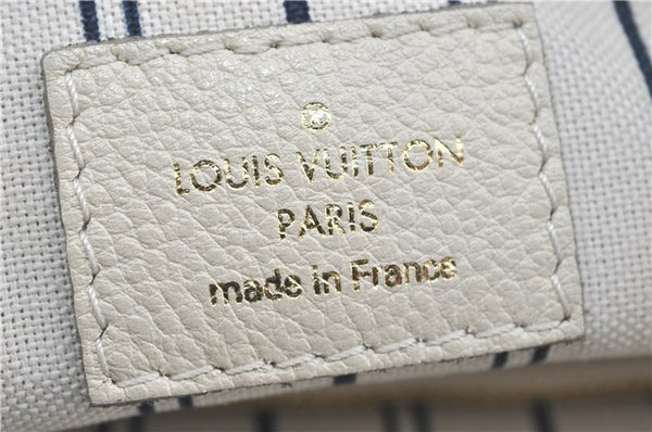 Auth Louis Vuitton Monogram Empreinte Lumineuse PM Tote Bag M93411 White J0778