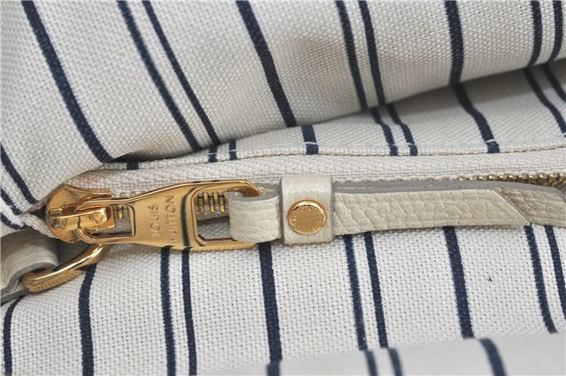 Auth Louis Vuitton Monogram Empreinte Lumineuse PM Tote Bag M93411 White J0778