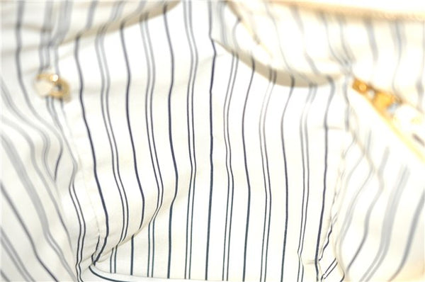 Auth Louis Vuitton Monogram Empreinte Lumineuse PM Tote Bag M93411 White J0778