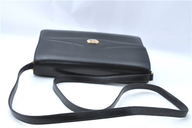Authentic GUCCI Shoulder Cross Body Bag Purse Leather Black J0779