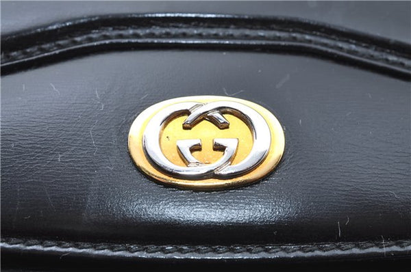 Authentic GUCCI Shoulder Cross Body Bag Purse Leather Black J0779
