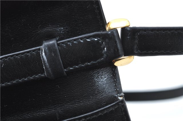 Authentic GUCCI Shoulder Cross Body Bag Purse Leather Black J0779