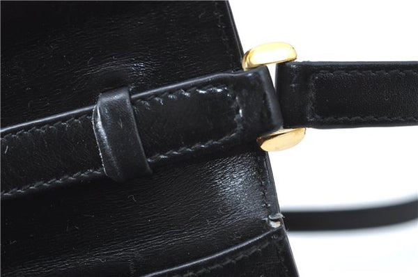 Authentic GUCCI Shoulder Cross Body Bag Purse Leather Black J0779