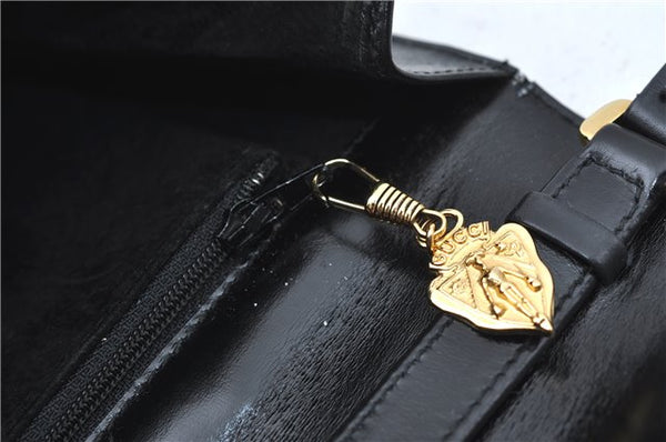 Authentic GUCCI Shoulder Cross Body Bag Purse Leather Black J0779