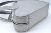 BALENCIAGA Triangle Duffle 2Way Shoulder Hand Bag Leather 531048 Silver J0781