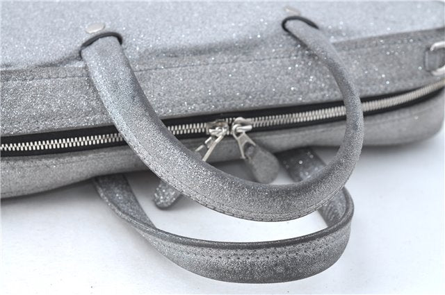 BALENCIAGA Triangle Duffle 2Way Shoulder Hand Bag Leather 531048 Silver J0781