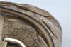 Authentic GUCCI Abbey GG Crystal Shoulder Tote Bag PVC Leather 189835 Gold J0782