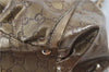 Authentic GUCCI Abbey GG Crystal Shoulder Tote Bag PVC Leather 189835 Gold J0782