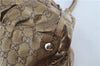 Authentic GUCCI Abbey GG Crystal Shoulder Tote Bag PVC Leather 189835 Gold J0782