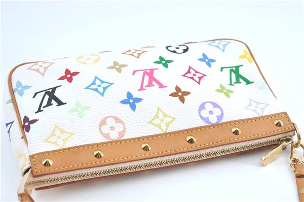 Louis Vuitton Monogram Multicolor Pochette Accessoires Pouch M92649 White J0786