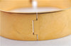 Authentic HERMES Email GM Bangle folding fan Motif Gold Black Blue  J0787