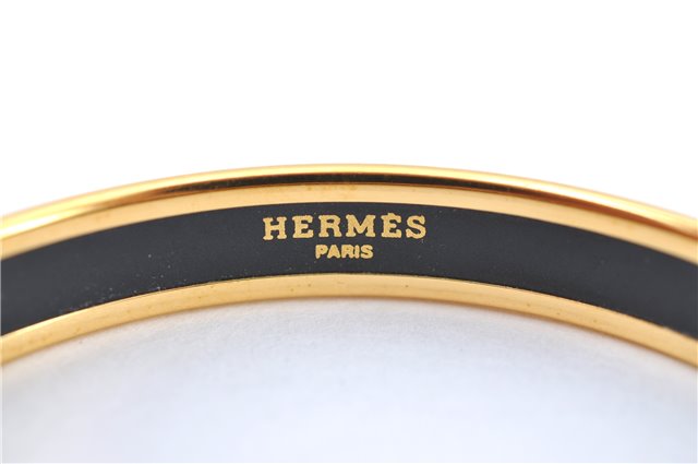 Authentic HERMES Email PM Bangle Shell Motif Gold Red  J0789