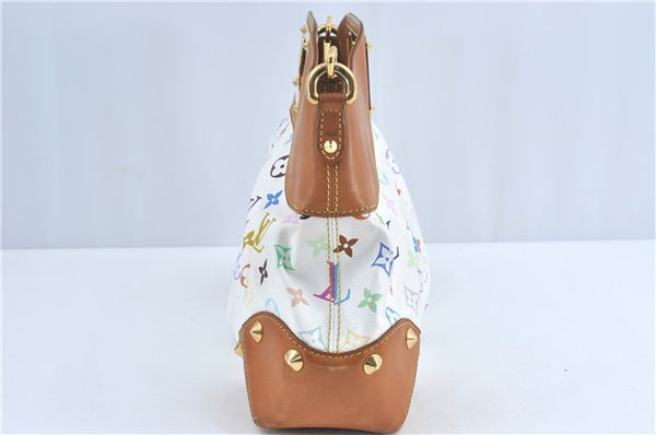 Auth Louis Vuitton Monogram Multicolor Judy MM 2Way Hand Bag M40255 White J0790