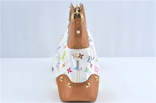 Auth Louis Vuitton Monogram Multicolor Judy MM 2Way Hand Bag M40255 White J0790