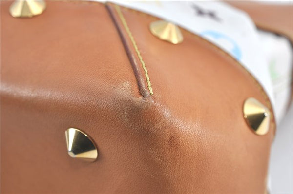 Auth Louis Vuitton Monogram Multicolor Judy MM 2Way Hand Bag M40255 White J0790