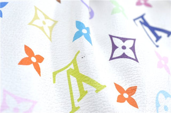 Auth Louis Vuitton Monogram Multicolor Judy MM 2Way Hand Bag M40255 White J0790