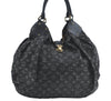 Auth Louis Vuitton Monogram Denim XL Shoulder Hand Bag Black M95510 LV J0793