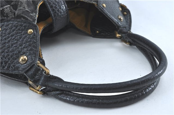 Auth Louis Vuitton Monogram Denim XL Shoulder Hand Bag Black M95510 LV J0793