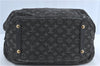 Auth Louis Vuitton Monogram Denim XL Shoulder Hand Bag Black M95510 LV J0793