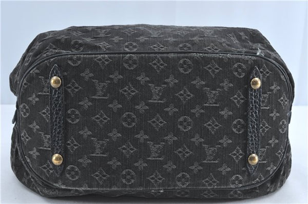 Auth Louis Vuitton Monogram Denim XL Shoulder Hand Bag Black M95510 LV J0793