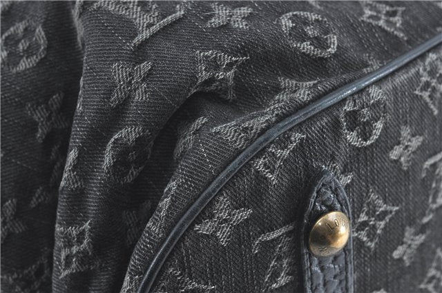 Auth Louis Vuitton Monogram Denim XL Shoulder Hand Bag Black M95510 LV J0793