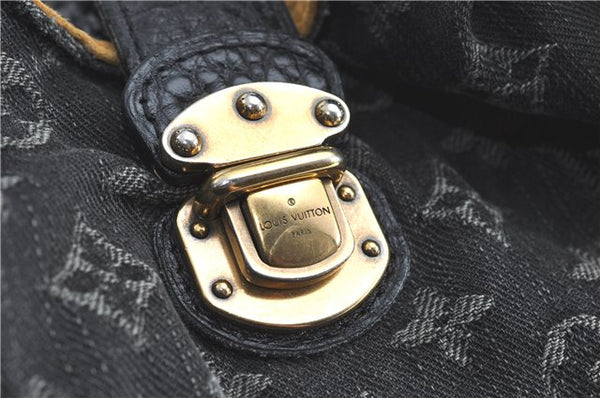 Auth Louis Vuitton Monogram Denim XL Shoulder Hand Bag Black M95510 LV J0793