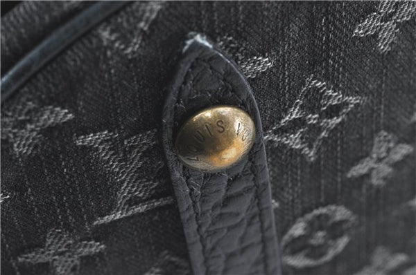 Auth Louis Vuitton Monogram Denim XL Shoulder Hand Bag Black M95510 LV J0793