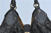 Auth Louis Vuitton Monogram Denim XL Shoulder Hand Bag Black M95510 LV J0793