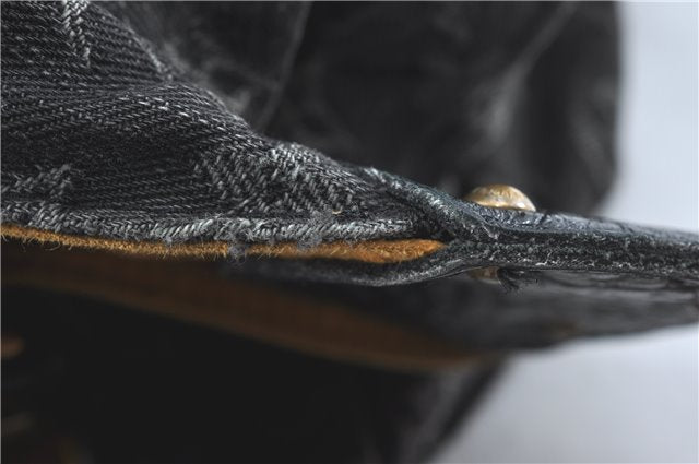 Auth Louis Vuitton Monogram Denim XL Shoulder Hand Bag Black M95510 LV J0793