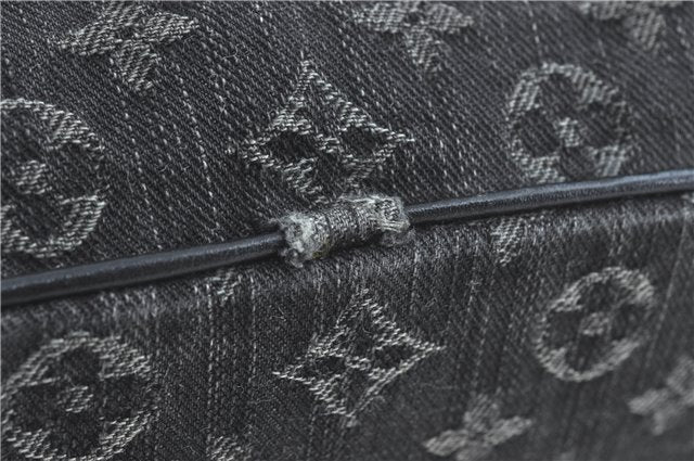 Auth Louis Vuitton Monogram Denim XL Shoulder Hand Bag Black M95510 LV J0793