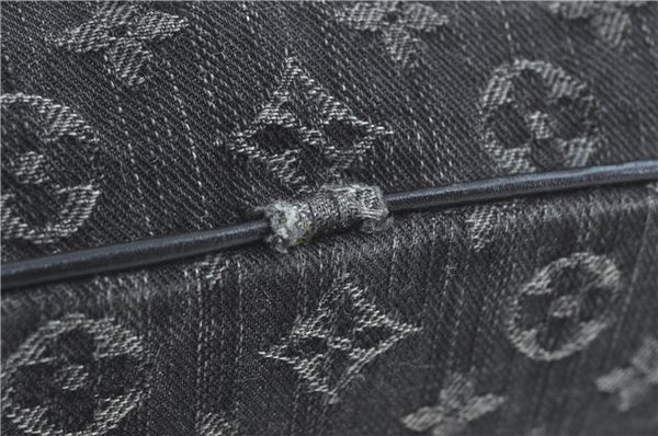 Auth Louis Vuitton Monogram Denim XL Shoulder Hand Bag Black M95510 LV J0793