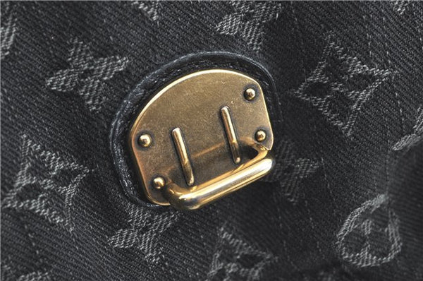 Auth Louis Vuitton Monogram Denim XL Shoulder Hand Bag Black M95510 LV J0793