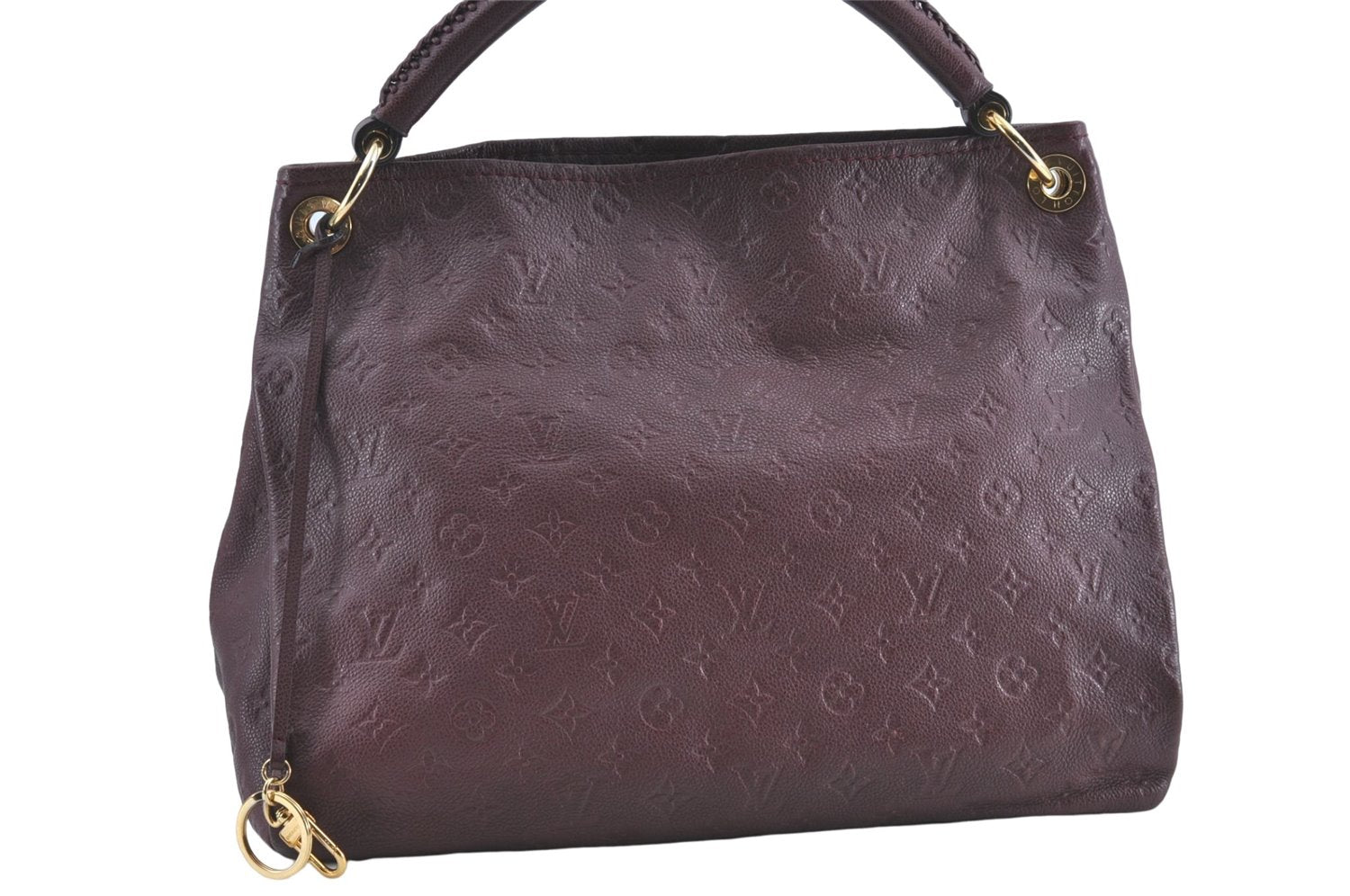 Auth Louis Vuitton Monogram Empreinte Artsy MM Shoulder Bag M93828 Purple J0795