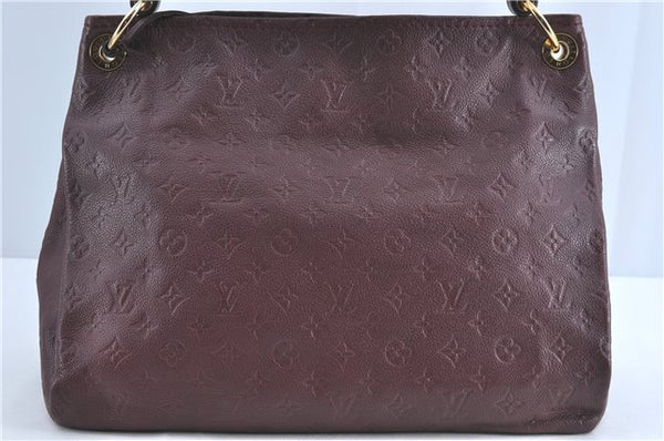 Auth Louis Vuitton Monogram Empreinte Artsy MM Shoulder Bag M93828 Purple J0795