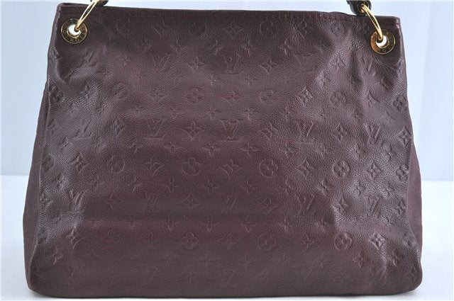 Auth Louis Vuitton Monogram Empreinte Artsy MM Shoulder Bag M93828 Purple J0795